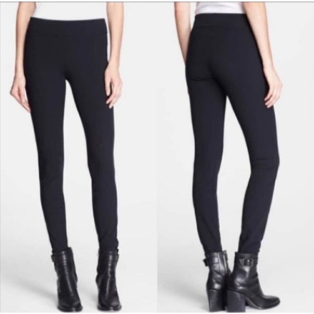 Helmut Lang Black Minimalist Stretch No Pocket Dark Academia Leggings Size M